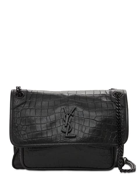 borsa ysl nera coccodrillo|Borse Saint laurent in Coccodrillo Nero .